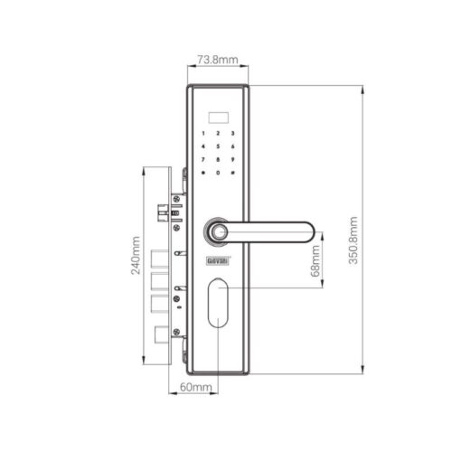 Thông số khóa vân tay thông minh GIOVANI GSL-630G